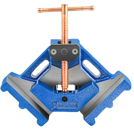 COGNATIVE W04C Ductile Iron Welding Machine Angle Clamp, Heavy Duty Right Angle 90 Degrees Welding Clamps for Woodworking Corner Miter Clamp