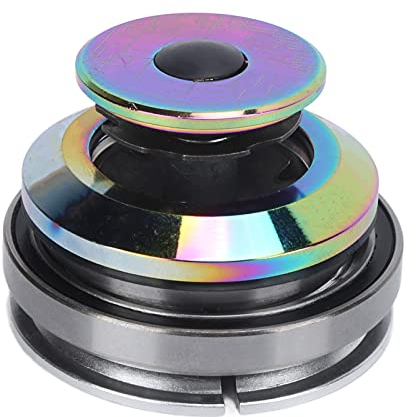 SPYMINNPOO Fahrrad-Steuersatz Bunte Mountainbike-Steuersatz mit Doppeltem Lager 28,6 Gerade 1,5 Konischer Rohrsteuersatz Radfahren Fahrräder Und Ersatzteile