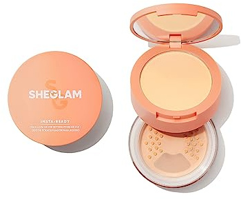 SHEGLAM Insta-Ready Face Powder Loose Under Eye Setting Powder - Toasted Almond