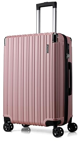 FLIEE Medium Suitcase Hard Shell|TSA 3 Digit Combination Lock |Lightweight Suitcase |4 Dual Spinner Wheels| Aluminum Telescopic Handle | Medium 24 Hold Check in Luggage (Rose, Medium 24)