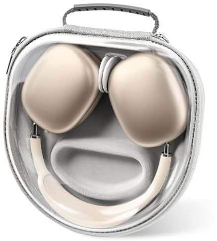 ProCase hörlursfodral för nya AirPods Max, vattentät hörlursväska med viloläge, dammtät bärväska, resväska för AirPods Max hörlurar, fodral – grå