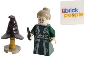 LEGO Harry Potter: Professor McGonagall Minifigure with Wand and Sorting Hat