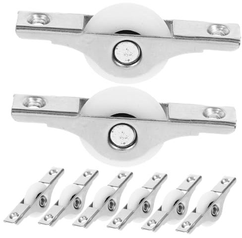 DOITOOL 8pièces Lot De Poulies De Porte Coulissante Silencieuses Roulement à Billes Pour Fenêtres Et Portes
