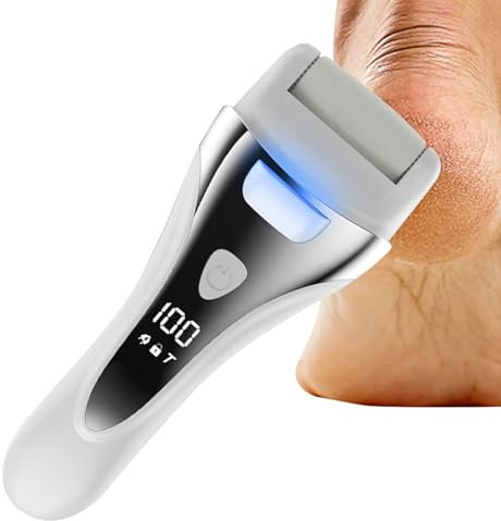 Removedor eléctrico de callos de talón, herramienta de de pies de 2 velocidades, pantalla digital portátil recargable, eliminación automática de piel dura para personas mayores