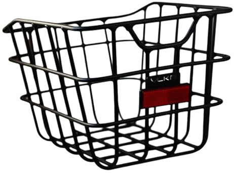 Qianly Luggage Rack Wire Basket Made of Aluminum Without Lid Rear Wheel Basket Extra Reinforced Waterproof Reflective for Mountain Bike to