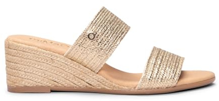 miMaO. Mules à talon compensé de type espadrilles. Fabrication artisanale