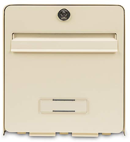 BURG-WÄCHTER Boîte aux Lettres Agréée La Poste, 2 Portes, 502 BE C FAVOR, Beige, en Acier Galvanisé, Avec Porte à Ouverture Totale et Stop-Courrier (Porte bloquée à 120°)