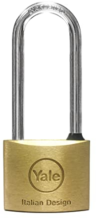 YALE Y1130060080X Y113 Series Long Arch Padlock mm 60, Silver