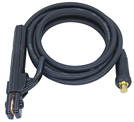 Pinza de retención de electrodos para soldadura, incluye soporte de electrodos de 200 A o 300 A (16 mm²/200 A, mandril de 9 mm (5 m)