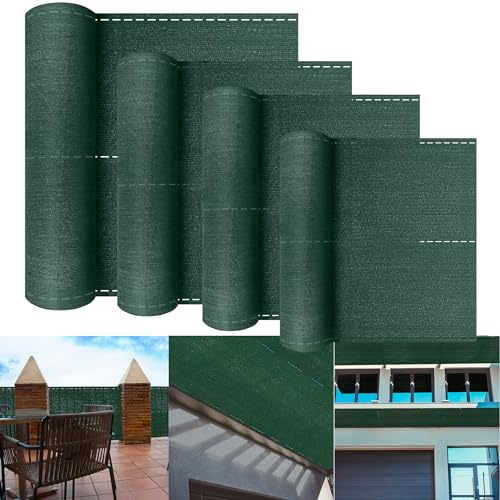 XMTECH HDPE - Valla de tenis, protección visual, red de 150 g/m², protección contra el viento, protección solar, red de sombreado con bridas para campo deportivo, jardín, balcón, color verde, 1,5 x 10