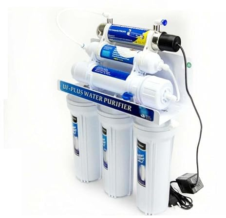 DC Solution | Depuratore acqua ultra filtrazione 6 stadi con lampada UV | Purificatore domesitco acqua potabile dal rubinetto di casa