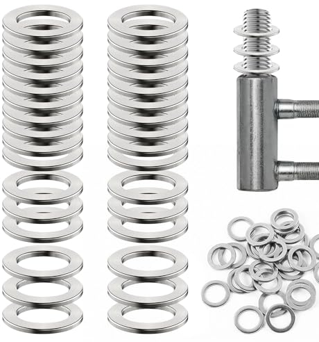 Rondelles pour Gonds de Porte 10,2 mm X 15 mm X 1,5 mm 30Pcs Rondelles pour Charnières Metal Bague Paumelle Plate (M10)