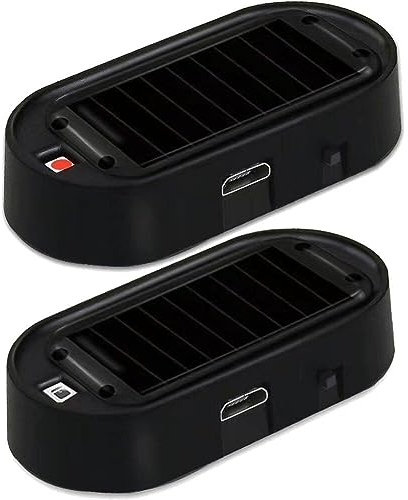 Auto Solar Power Alarm 2 Teile/Satz Universal Anti-diebstahl USB Ladegerät Led Blinkende Warn Licht Alarm Lampe
