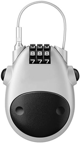 Misez à 3 Chiffres Serrure à Combinaison,Cadenas Long Fil Acier Avec 75 cm Câble Cadenas Cable Code Cadenas Casque Moto Antivol Cable,Cadenas Trotinette pour Moto,Vélo,Valises,Armoire