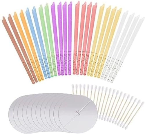 Set di 24 candele per orecchie con cuscinetti protettivi e bastoncini di cotone