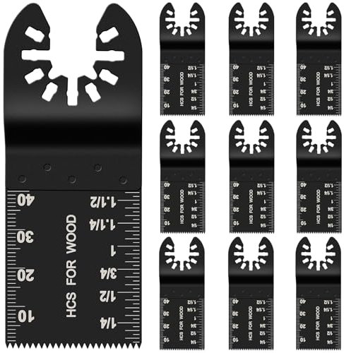 10Pcs 34mm Multi Tool Blades Universal Oscillating Saw Blades, Professional Wood Metal Cutter Quick Release for Bosch Craftsman Dremel Fein Ridgid Tch Makita Milwaukee