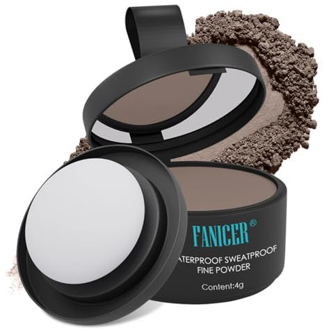 Polvere correttore per radice dei capelli, Polvere Capelli, Hair Line Powder, per Riempire Capelli Diradati, per coprire l'attaccatura, Effetto Naturale,per Donne e Uomini,4g(Colore caffè scuro)
