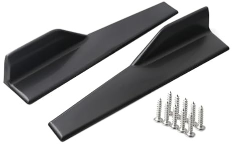 SNAHLPER Faldones Laterales Coche para R-enault-Clio III/Renault-Clio 2000-2023 2024, Divisor Balancín Winglet Wings Canard Difusor, Universal Lateral Faldas Extensión Splitters,Black