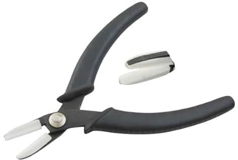 Black 5.5-Inch Double Nylon Jaw Flat Nose Pliers, Non Marring, Jewellery Making and Wire Craft Tool
