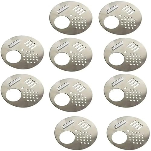 50pcs Stainless Steel Beehive Box Entrance Gate Disc Round Metal Bee Hive Vent Anti-Escape Beekeeping Nest Equipment