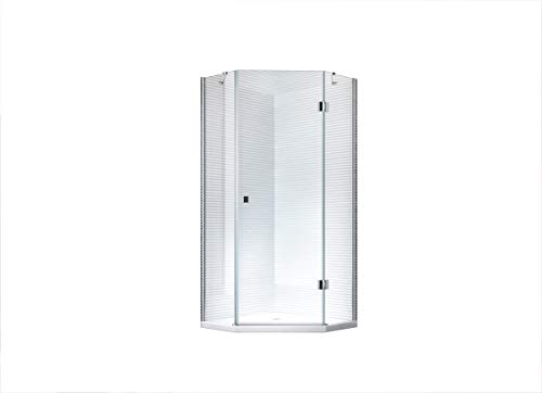 Glaszentrum Hagen - Aya - Fünf-Eck - Duschkabine - Dusche - Duschabtrennung - ESG-Glas - 8mm (100x100x195cm ohne Duschtasse)