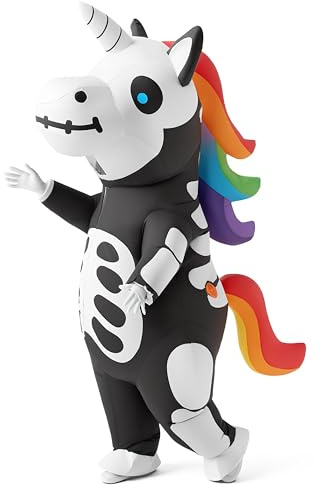 Spooktacular Creations Disfraz inflable de unicornio de cuerpo completo, disfraz de Halloween de lujo, tamaño adulto