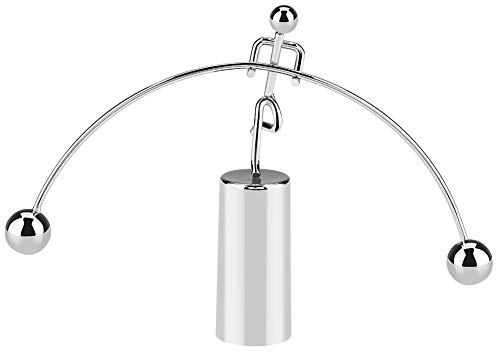 Cradle di Newton in Acciaio Inossidabile con Palline Oscillanti per Conservazione del Moto e Energia Strumento Educativo Scientifico per Ufficio, Scrivania, Scuola
