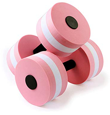 LZQpearl Wasser Hanteln, 2PCS Wasser Aerobic Hanteln, Hochwertige Eva Hantel Langhantel Für Bodybuilding Training Fitness Yoga (Pink)