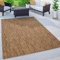 Paco Home Outdoor Teppich Flachgewebe Sisaloptik Modern Einfarbig meliert wetterfest & pflegeleicht Küchenteppich Ideal für Terrasse Balkon Garten, Grösse:60x100 cm, Farbe:Coffee
