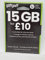 giffgaff Sim Card Pay as you go Simcard. £10 for 20GB Internet Data and Unlimited SMS and Calls