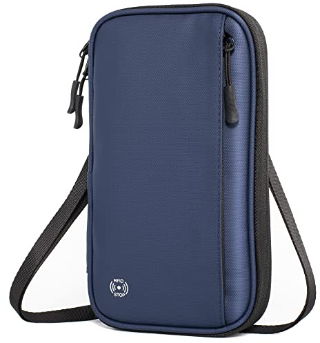 Travel Wallet Passport Holder with RFID Blocking Unisex Family Passport Holder, Portable and Foldable Unisex Travel Essentials, Used for Flight Tickets Credit Card, Money, ID, Gifts for Men and Women