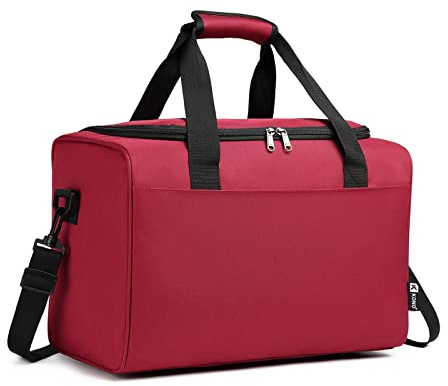 KONO 40x20x25 Borsone da Viaggio con Manica per Trolley Borsa Sportiva 20L (Borgogna)