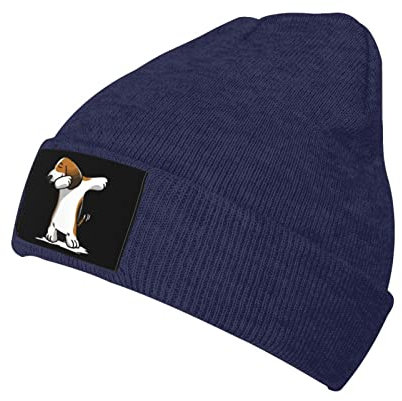 501 Men Women Skull Cap Basset Hound Dog Slouch Beanie Breathable Sleep Cap Comfortable Running Beanie for Under Helmet Sports Winter