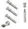 UtySty 4 Set Kitchen Sink Strainer Central Pin Replacement M8 5/16'' Drain Basket Center Round Post Cover Handle Pull Rod Plug with Ball Lock Repair Parts Univers for for Standard Drains