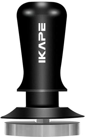IKAPE 53.3mm Espresso Tamper, Premium Barista Kaffee Tamper mit kalibrierter Feder belastet, 100% Edelstahl Basis Tamper