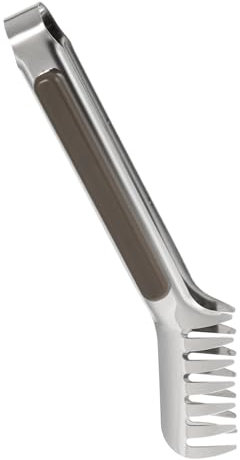 Hoement 2pièces Pince à Aliments Acier Inoxydable Ustensile De Cuisine Polyvalent Pour Pâtes Et Grillades Conception Ergonomique Et Légère Résistant Chaleur