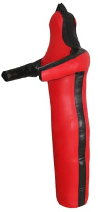 JISADER Muñeco de Lucha de MMA, Funda para maniquí de Boxeo, maniquí de Lucha sin Relleno, para jiu-Jitsu brasileño, Taekwondo, Judo y Artes Marciales, Rojo 180cm