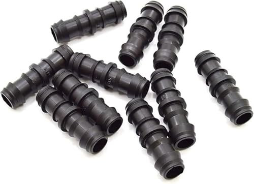 Suinga Pack 50 Connettori di Irrigazione a Goccia da 20 mm | Connettore Dritto per Tubo e Tubo di Irrigazione | Giunzione Sicura e Resistente | Colore Nero