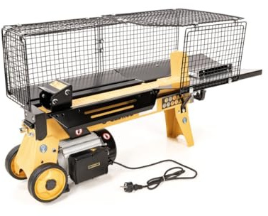 Hahn & Sohn Cedrus LS02H Elektrischer Holzspalter - 7T Spaltkraft, bis 52cm Holzlänge, 2200W Motor - Kompakt & Sicher, Brennholzspalter für Zuhause & Garten, Kaminholz, Kurzholz, Stammholz