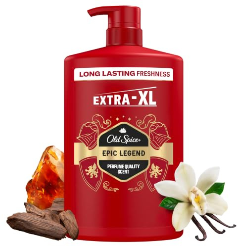 Old Spice Epic 3-in-1 Duschgel für Haar, Gesicht und Körper 1000 ml, langanhaltende Frische, Duft von Parfümqualität, Tiefenreinigung