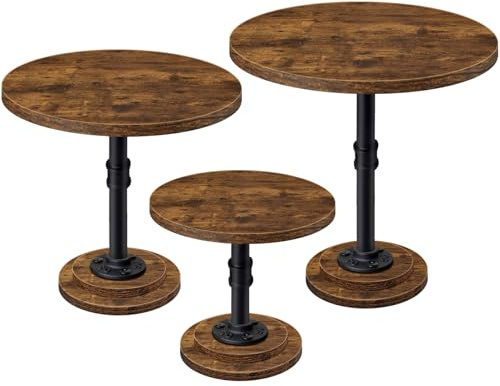 HENAYUK Tortenständer, 3 Stück Etagere Holz Ø 30/25/20 cm Abnehmbar Cupcake Ständer für Hochzeit, Geburtstag, Buffet, Babyparty