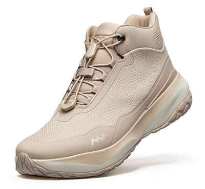MUDDY VIBE Zn-30 Women’s Lightweight Waterproof Hiking Boots – Comfortable Outdoor Trekking Shoes,Mid Walking Boots for Women Desert Sand,8