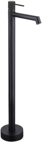 Grifo de Lavabo para Baño Grifo de Bañera Independiente Monomando de Latón para Agua Fría Y Caliente Grifo Mezclador de Bañera de Pie Grifos de Baño Independientes Negros