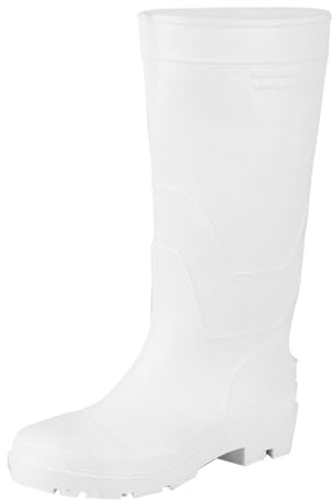 Generisch Stivali di gomma da uomo a gambo lungo, al ginocchio, anti-perforazione, punta in acciaio, impermeabili, antiscivolo, in gomma, Z1 O, 40 EU