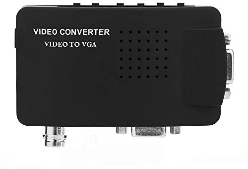Conversor de Video de 1080p, BNC/S-Video/VGA a VGA Convertidor para DVD/PDP/en Negro