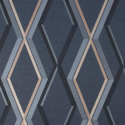 Superfresco Easy Prestige Geo Navy Wallpaper | Paste The Wall | Navy Geometric | Eco-Friendly