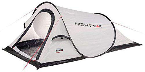 High Peak Wurfzelt Campo 2, Pop Up, für 2 Personen, Festivalzelt mit Wannenboden, super leichtes Schnellöffnungs-Wurfzelt, 1500 mm wasserdicht, UV 60 Sonnenschutz, Ventilationssystem, Moskitoschutz