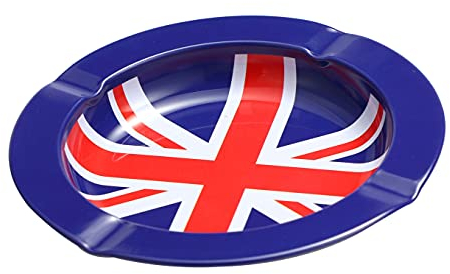 Union Jack Great Britain Metal Cigarette Ashtray For Home Office Garden GB Decoration Cigars Team British Patriotic Gift Bedroom Cool Ash Tray For Smoker
