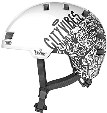 ABUS Casque de ville Skurb ACE - Casque de vélo stylé au quotidien, pour faire du skate, du BMX ou du longboard