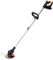 Herrselsam Rasentrimmer inkl. Akku, 24V Rasen Kantenschneider mit 1.5 Ah Li-Ion-Akku und Kunststoffmesser, 15 cm Schnittbreite, Teleskopstiel, 3-Fach Schnittwinkelverstellung